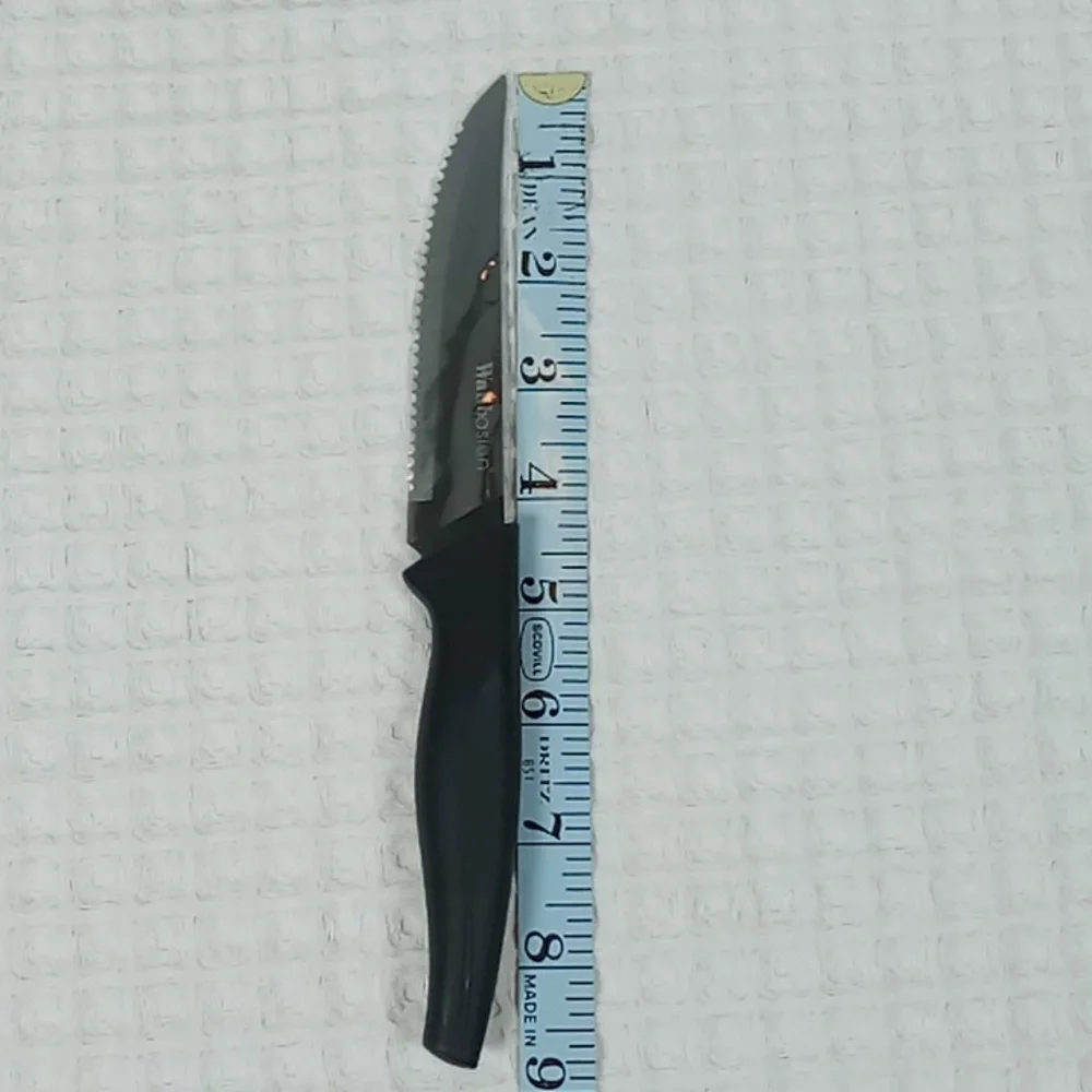 NWOT Set Of 4 Wanbasion Serrated Stainless Steel Steak Knives